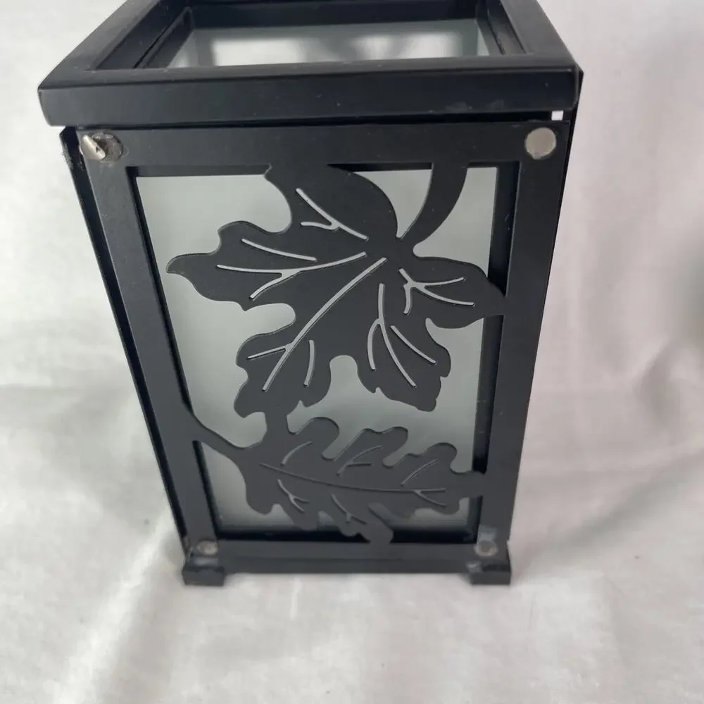 Partylite Change-O-Luminary Candle Holder P8977 Web / Leaves /Snowflakes